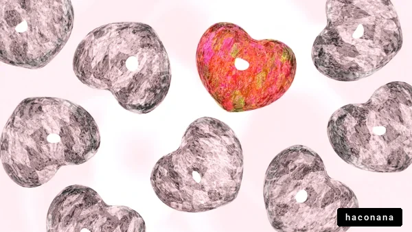 カラフルなハートのデザイン