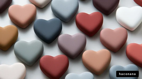 カラフルなハートの集合