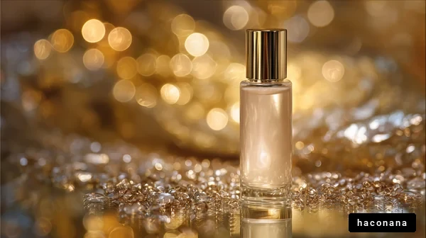 ゴールドの香水ボトル