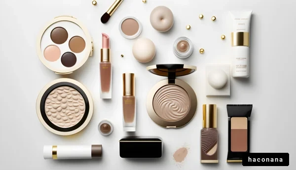 美しい化粧品の並べ方