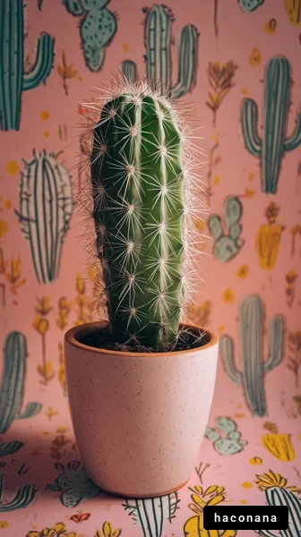 カラフルなサボテンと背景