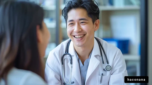 医師の優しい笑顔