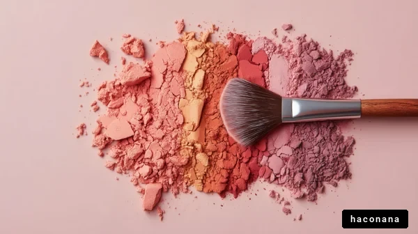 カラフルな化粧品パレット