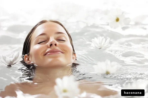 リラックスした女性の入浴シーン