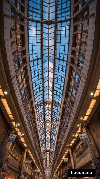 アーケード街の美しい天井