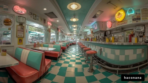 レトロなダイナー内観