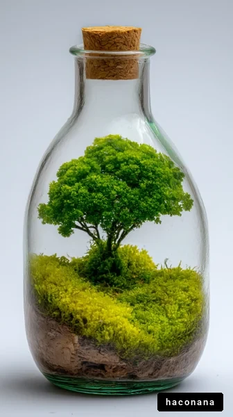 ボトル入りの緑の風景