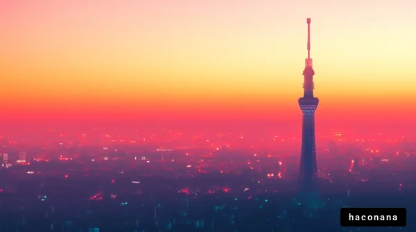 東京の夕焼け風景