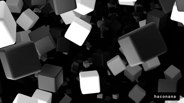 モノクロ立方体の抽象