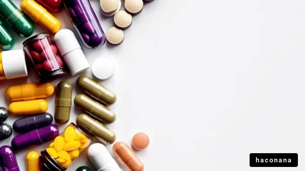 カラフルなサプリメントの集合