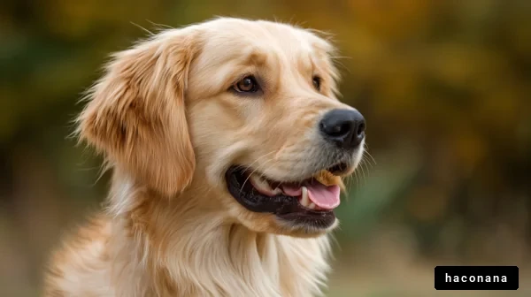 愛らしいゴールデンレトリバー犬