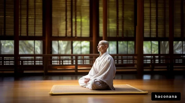 瞑想する僧侶の静寂