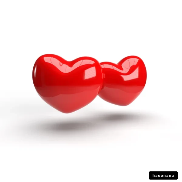 赤いハートのオブジェ