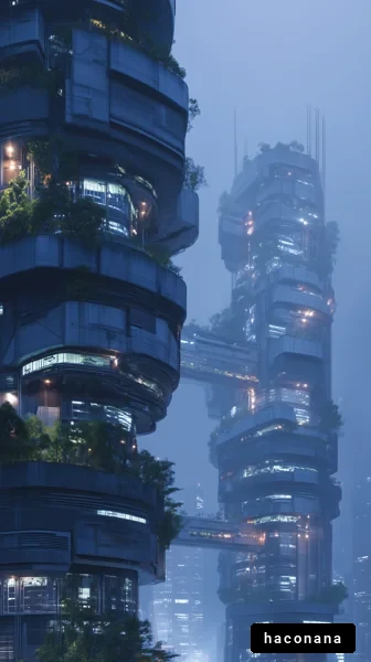 未来的な都市の風景