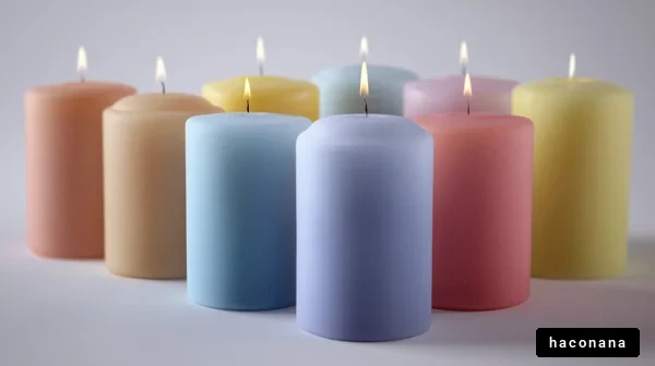 カラフルなキャンドルの光
