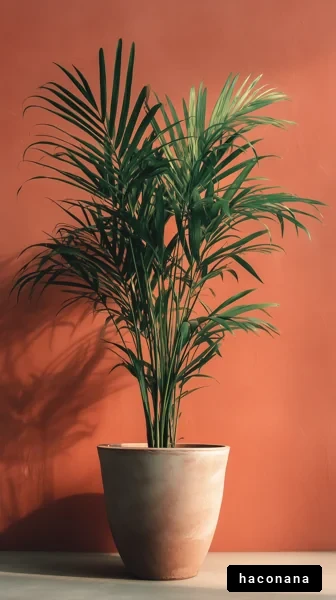 観葉植物とオレンジの壁