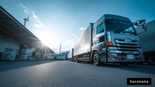 物流センターでのトラック