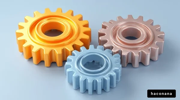 カラフルな歯車の集合
