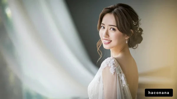 美しいウェディング姿の女性