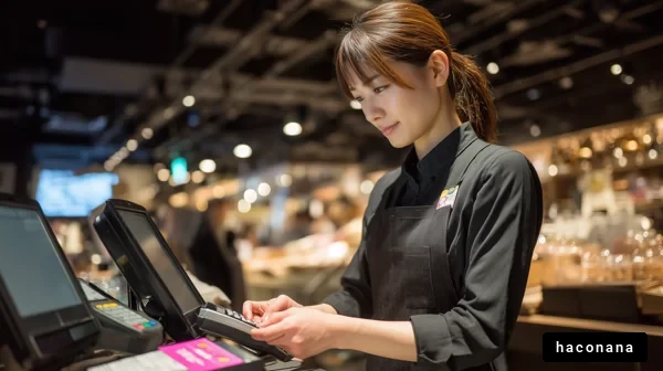 カフェでの接客風景