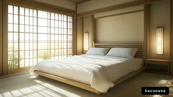 自然光が舞う和風寝室