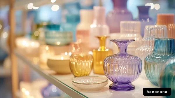 カラフルな花瓶と器