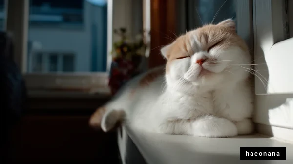 窓辺でくつろぐ猫