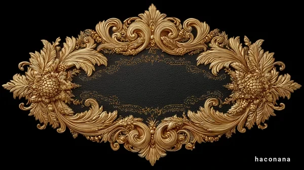 豪華な金色のフレーム