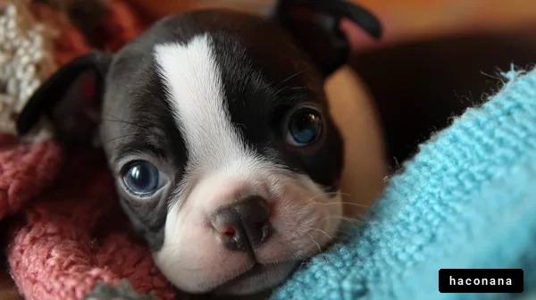 穏やかな表情の子犬