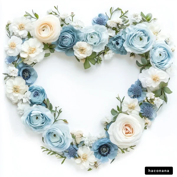 優雅な花のハート装飾