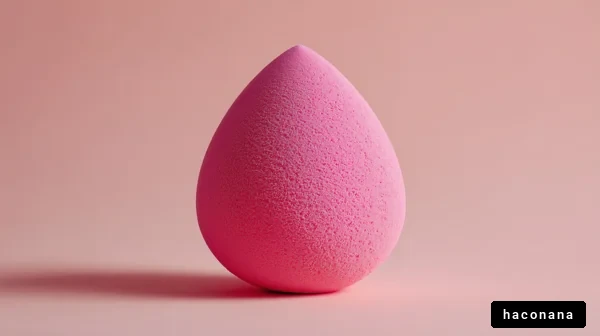 ピンクのメイクアップスポンジ