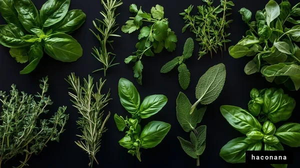新鮮なハーブのアレンジ