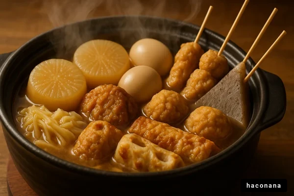 温かいおでんの鍋料理