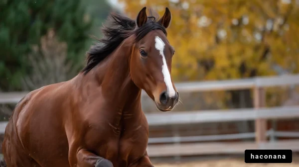 元気に走る馬の姿