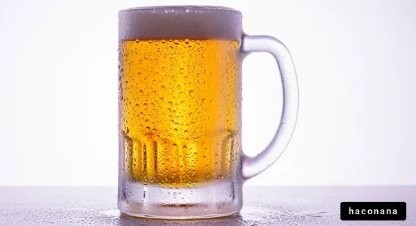 冷たいビールのグラス