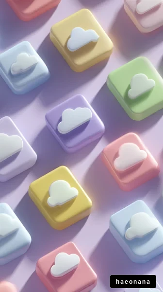 カラフルな雲のデザイン