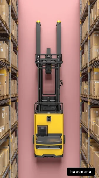 倉庫のフォークリフト