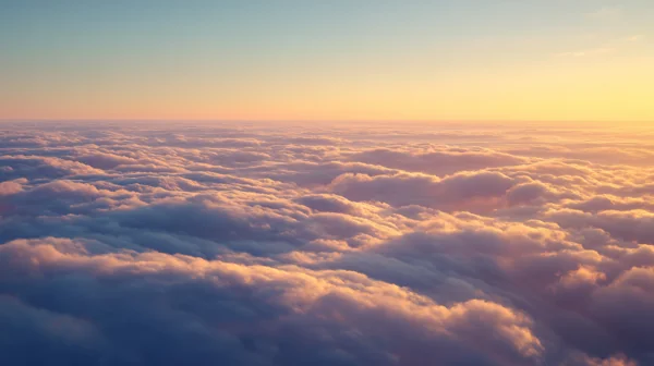 雲海と夕焼けの空の絶景