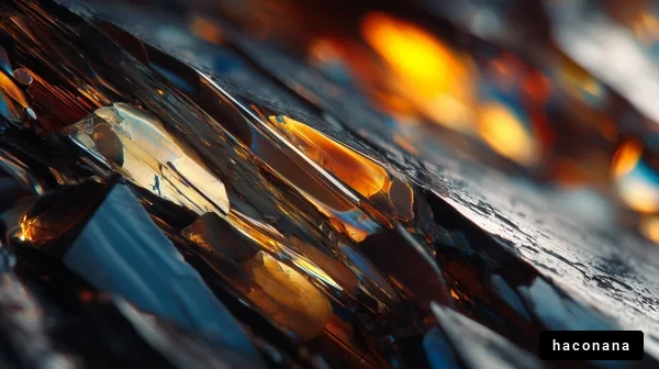 光を反射する美しい石