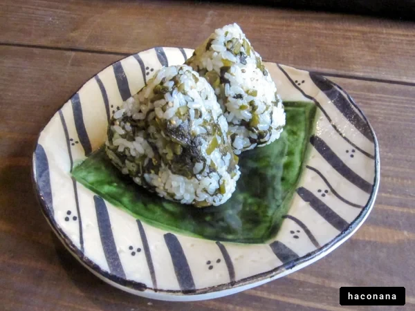 美味しいおにぎりの盛り付け