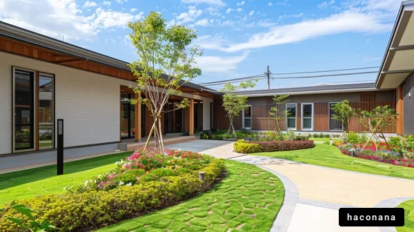 美しい庭園の風景