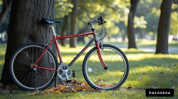 公園に停められた自転車