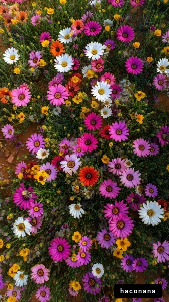 色とりどりの花々