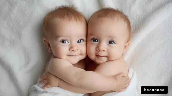 仲良し双子の赤ちゃん