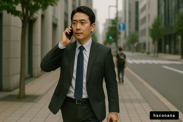 ビジネスマンの街中シーン