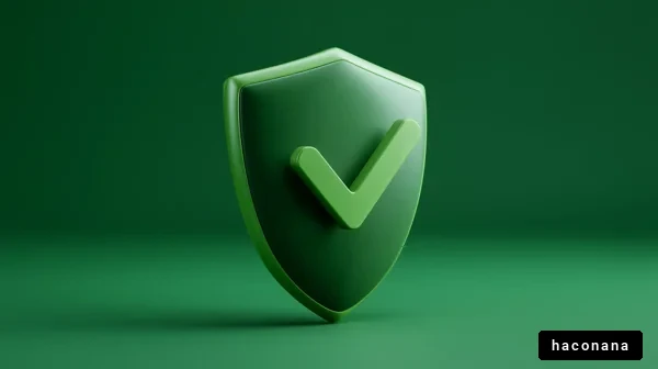 緑の盾とチェックマーク