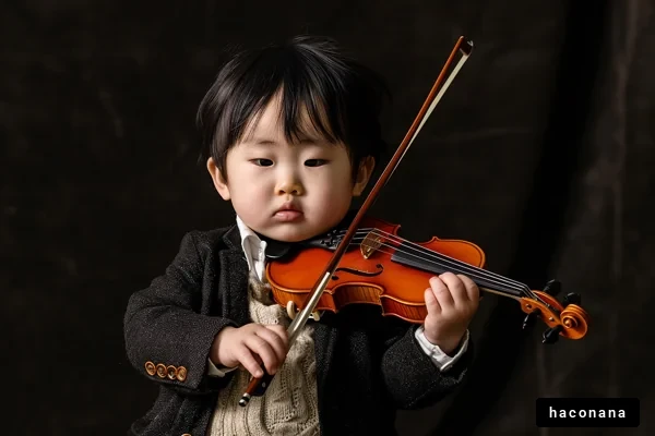 バイオリンを弾く子供