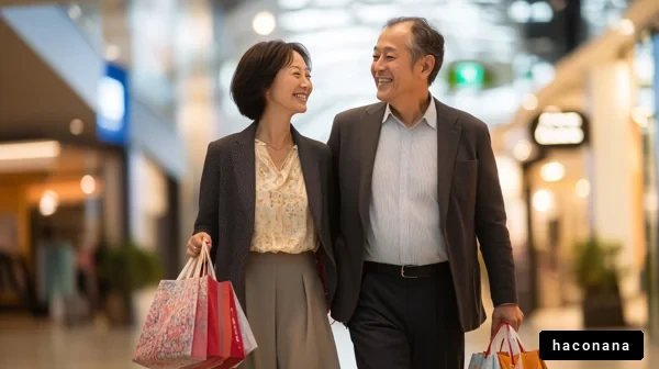 ショッピングを楽しむカップル