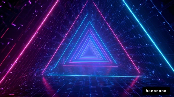 未来的なトライアングルの空間