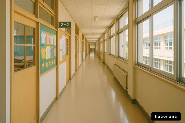 学校の廊下の風景